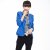 HZ花朝2013秋季新款韩版长袖女装纯色修身外套小西装女(蓝色 XL)