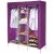 简易三合一卷帘无纺布组合布衣柜HBY141208D(紫色)