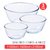 玻璃碗沙拉家用大号汤碗微波炉专用耐高温热透明打蛋烘焙碗和面盆(1100ML+1600ML+2100ML【3件套】)