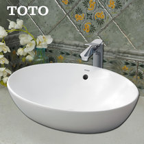 TOTO洗脸盆桌上式面盆 台上盆艺术盆LW516B 陶瓷椭圆形不含龙头