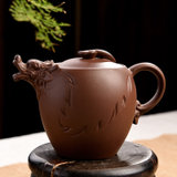 甲馨 茶壶 复古陶瓷窑变手抓壶个性功夫茶具泡茶器(紫砂-腾龙茶壶)