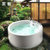 果敢卫浴 圆形亲子浴缸恒温按摩浴缸独立式亚克力浴缸1.5米061第3张高清大图