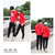 2017阿迪达斯情侣运动套装长袖两件套连帽跑步运动服(大红女 M)