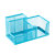 美居客 舒适3格桌面整理盒(蓝色)