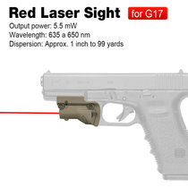 下挂镭射红激光GLOCK17 G18 红激光瞄准器定位仪红外线激光瞄准镜指示器归零器寻鸟镜