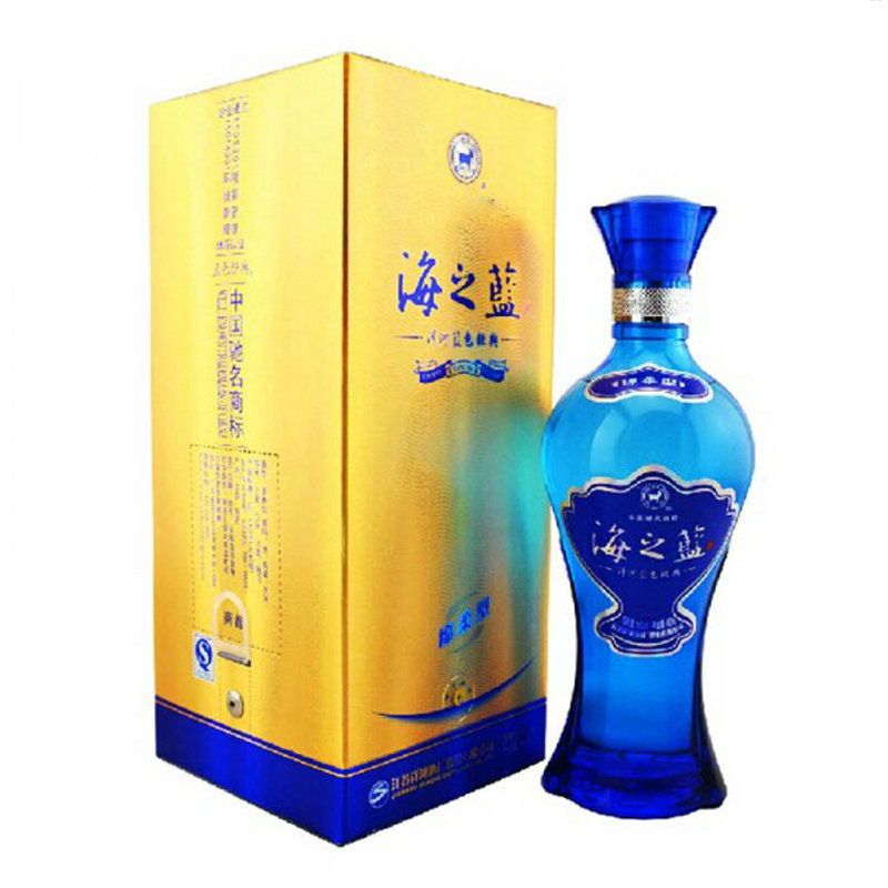 【江苏洋河白酒图片】52度 洋河蓝色经典 海之蓝 绵柔型白酒 盒装480