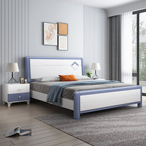 实木床1.8米主卧2米2.2米大床现代北欧卧室1.5米双人床床简约现代双人大单人床(4 2)