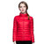 羽绒服旅行运动女士超轻立领薄款羽绒服加宽加大羽绒服9062(红色 XL)