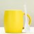创意个性陶瓷马克杯带盖勺潮流早餐牛奶杯家用咖啡杯女水杯子定制(圆桶杯-柠檬黄-带瓷勺)