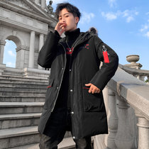 太子龙男士羽绒棉服潮牌2019新款毛领工装轻薄帅气潮流学生中长款冬季外套   STZDQCY8968(TZL-STZDQCY8968黑色 4XL)