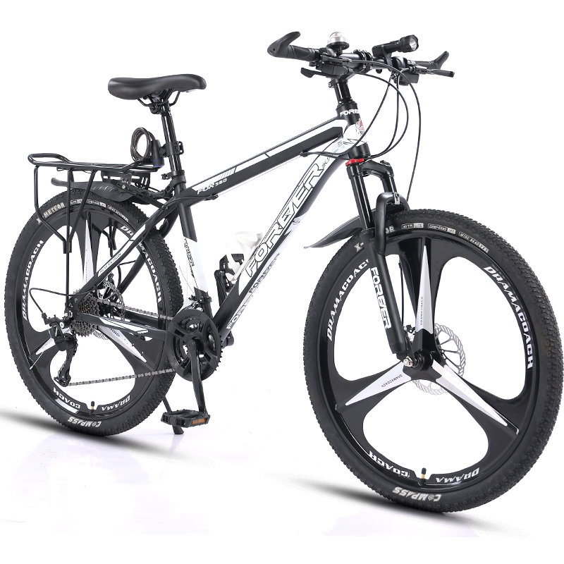 自行车男成年人上班代步骑中小学生轻便越野减震单车(顶配-三刀轮