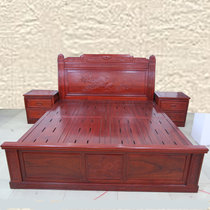 红木家具红木床实木床1.8米双人大床中式床带床头柜红花梨木