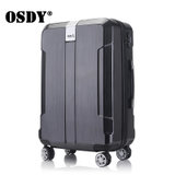 OSDY 镜面拉杆箱万向轮男行李箱女旅行箱密码登机箱20 24寸托运箱(黑色 24)