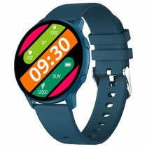 新款MX1智能女士手表自定义表盘1.3英寸心率血氧检测蓝牙运动智能手表(蓝色 MX1智能手表)