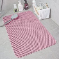家用浴室防滑垫淋浴洗澡防滑地垫厕所卫生间卫浴防水脚垫镂空垫子(60*90cm 粉色)