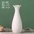 白色陶瓷花瓶花盆水养北欧现代创意家居客厅餐厅干花插花装饰摆件(素烧花瓶（佳人） 中小)
