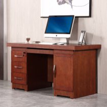 云艳YY-LCL926 实木办公桌油漆电脑桌单人台式职员桌白蜡木皮写字台1.6米(默认 默认)