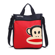 咔米嗒儿童手提包小学生补习袋大嘴猴时尚单肩包斜挎包(猴子补习包 红色)
