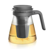 台湾artiart 玻璃茶壶 耐热硼硅玻璃茶壶 天鹅壶 茶具双层滤网(黑色 1200ml)