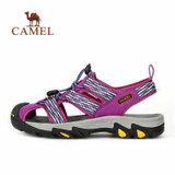 Camel/骆驼户外女款沙滩鞋 夏季防滑防撞透气舒适女士凉鞋 A72309611(紫色 35)