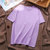 白色T恤女中长款宽松韩版短袖上衣春夏年新款印花内搭打底衫(1006#紫色 M 80-103斤)