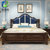 亚格林 美式 床 1.8米1.5m单双人床皮软靠背婚床 高箱储物 家具(床)