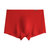 LPCSS品牌男士内裤低腰男平角裤莫代尔单层透气裤裆加大码纯白色(本命红 XL)第2张高清大图