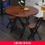 小户型出租房屋家用吃饭桌子可折叠式简易圆桌户外便携餐桌椅套装(加粗稳固深木纹60*54桌带2椅)