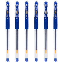 惠普生（NEWHOPSON）0.5mm中性笔签字笔水笔  60支装子弹头蓝色红色黑色(蓝色)