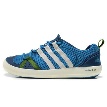 adidas阿迪达斯三叶草情侣款 涉水鞋 运动跑步鞋沙滩鞋(湖蓝 44)
