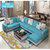 紫茉莉布艺沙发简约现代大小户型客厅转角整装可拆洗沙发组合家具(天空蓝+浅蓝 6号色 四件套（3.6米）)