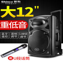 新科（Shinco） S12广场舞音响12寸户外音响拉杆移动音箱手提蓝牙广场大功率 升级版送1无线耳麦(升级版（不带话筒）)