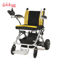 1023-26海燕老年人残疾人电动椅四轮轻便折叠型轮椅车(黑橙 6AH锂电池)