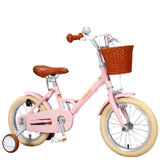 永 久 （FOREVER）儿童自行车男女款小孩单车脚踏车儿童自行车宝宝童车14寸/16寸 复古款自行车(粉色 14寸)