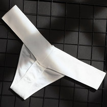 丁字裤男女通用可穿一片式冰丝运动健身高弹力性感情侣内裤大码纯(白色 L)
