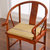 中式古典亚麻椅垫可拆洗四季通用加厚海绵绑带茶艺围椅坐垫餐椅垫(黄色)