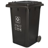 俊采云JCY-S205户外车载垃圾桶240L商用加厚环保聚乙烯新料环卫垃圾桶带盖轮工业小区物业挂车款垃圾桶黑色（单位：个(黑色 JCY-S205)
