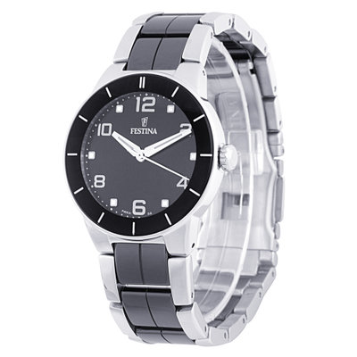 *瑞士表飞士天festina女表时尚商务陶瓷蝴蝶扣f16531-2