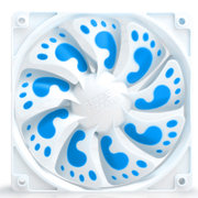 超频三（pccooler）小脚丫 机箱风扇   （120MM/静音/个性图案） 蓝色