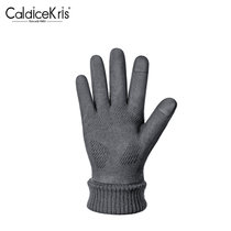 CaldiceKris （中国CK）男士秋冬保暖运动骑行手套CK-G1023(浅灰色 均码)