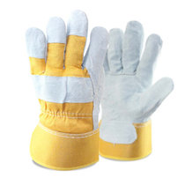 谋福 牛皮电焊防护手套 隔热耐磨焊工防寒透气 劳保用品 手部防护