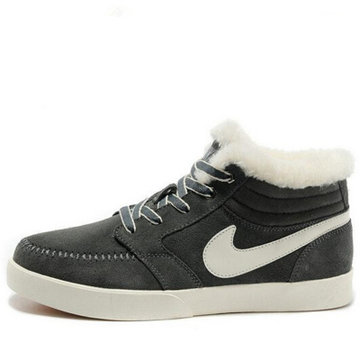 耐克nike雪地鞋羊皮毛一体短筒保暖情侣鞋冬靴羊毛一体雪地靴灰色40