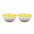 意大利 guzzini 进口创意小吃碗家用水果碗甜品碗沙拉碗多彩碗 二件套 小号 国美厨空间(黄色)