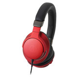 铁三角（Audio-technica）ATH-AR5iS 高解析音质便携型耳罩式耳麦 红色