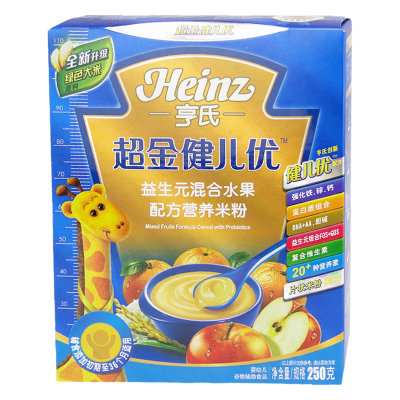 亨氏超金益生元混合水果配方营养米粉250g