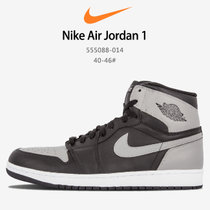 耐克Nike Air Jordan 1 shadow OG AJ1 乔1高帮男子篮球鞋 黑灰影子 555088-014(图片色 43)