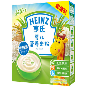 【真快乐自营】亨氏 (Heinz)婴儿营养米粉经济装(辅食添加初期-36个月适用)400g