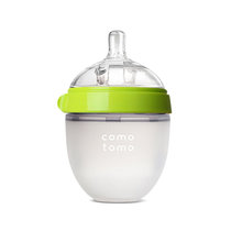 可么多么新生儿宽口径硅胶奶瓶150ml（绿色）+奶嘴 韩国原装进口