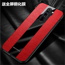 小米红米note8手机壳Note8pro保时捷玻璃拼接NOTE8防摔软边notepro全包保护套(瑞红 红米Note8pro)