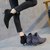 SUNTEK短靴裸靴女2021新款尖头小跟短靴女高跟鞋女秋冬细跟时尚低跟女鞋(37 藏蓝加绒)